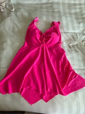 Hot Pink Tie-Front Women’s Chemise